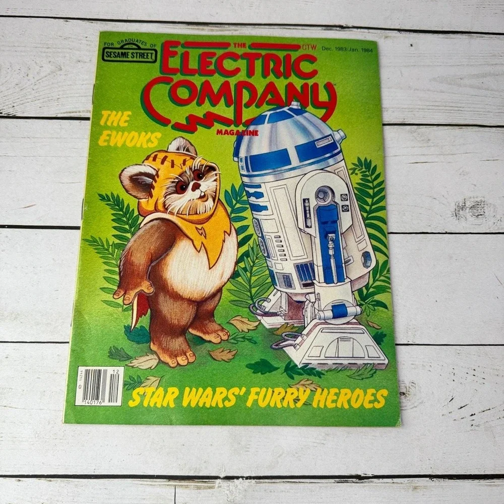 Electric Company Magazine Dec 1983 Jan 1984 Star Wars Ewoks R2D2 Vintage Kids